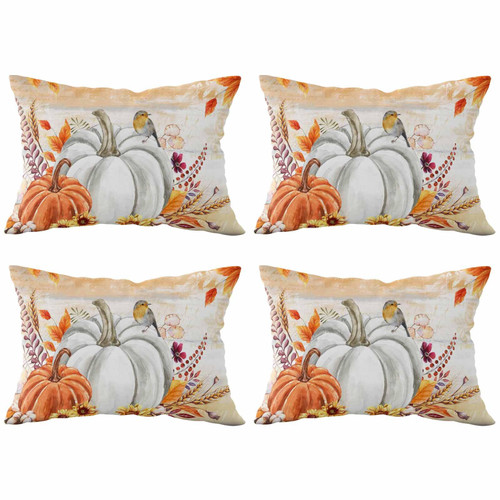 Thanksgiving Autumn White Pumpkin Throw Pillows Pillow Covers for Couch 12x20 Set of 4 Outdoor/Indoor Linen Throw Pillow Covers Decorative Cushion Case Pillow Cases for Sofa Bedroom, Fall Maple Leaf Thanksgiving Autumn White Pumpkin Throw Pillows Pillow Covers for Couch 12x20 Set of 4 Outdoor/Indoor Linen Throw Pillow Covers Decorative Cushion Case Pillow Cases for Sofa Bedroom, Fall Maple Leaf