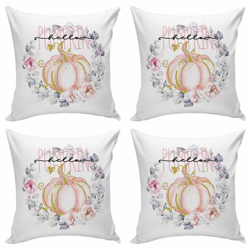 Elegant Watercolor Fall Pumpkin Throw Pillows Pillow Covers for Couch 20x20 Set of 4 Outdoor/Indoor Linen Throw Pillow Covers Decorative Cushion Case Pillow Cases for Sofa Bed, Autumn Fall Leaf Floral Elegant Watercolor Fall Pumpkin Throw Pillows Pillow Covers for Couch 20x20 Set of 4 Outdoor/Indoor Linen Throw Pillow Covers Decorative Cushion Case Pillow Cases for Sofa Bed, Autumn Fall Leaf Floral