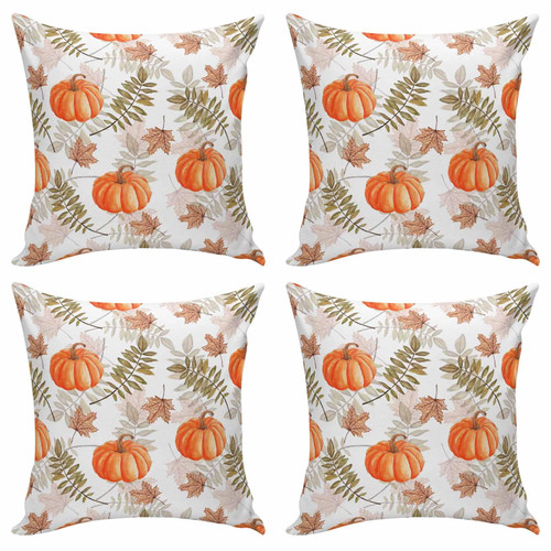 Fall Pumpkin Watercolor Throw Pillows Pillow Covers for Couch 20x20 Set of 4 Outdoor/Indoor Linen Throw Pillow Covers Decorative Cushion Case Pillow Cases for Sofa Bed, Happy Thanksgiving Autumn Leaf Fall Pumpkin Watercolor Throw Pillows Pillow Covers for Couch 20x20 Set of 4 Outdoor/Indoor Linen Throw Pillow Covers Decorative Cushion Case Pillow Cases for Sofa Bed, Happy Thanksgiving Autumn Leaf