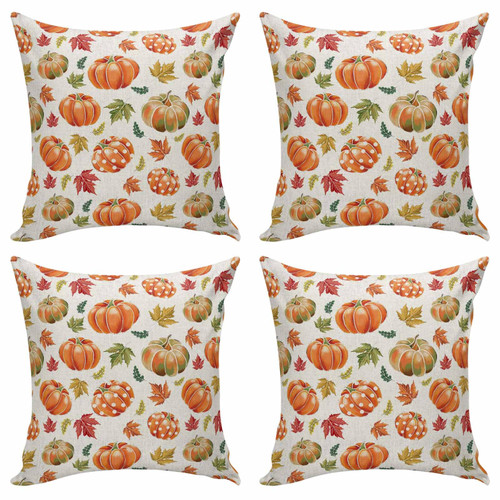 Farmhouse Pumpkin Thanksgiving Throw Pillows Pillow Covers for Couch 20x20 Set of 4 Outdoor/Indoor Linen Throw Pillow Covers Decorative Cushion Case Pillow Cases for Sofa Bed, Watercolor Autumn Leaf Farmhouse Pumpkin Thanksgiving Throw Pillows Pillow Covers for Couch 20x20 Set of 4 Outdoor/Indoor Linen Throw Pillow Covers Decorative Cushion Case Pillow Cases for Sofa Bed, Watercolor Autumn Leaf