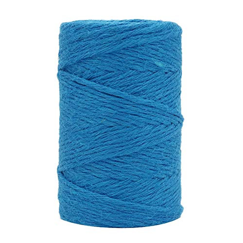 Tenn Well Jute Twine String, 328 Feet 3mm Thick Twine Rope Crafting Twine Packing String for Gift Wrapping, Gardening, DIY Projects (Blue)