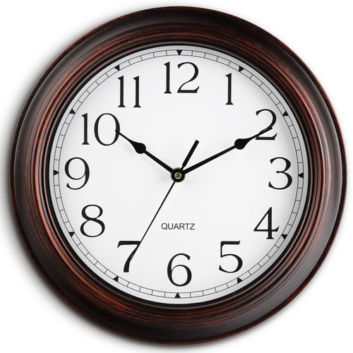 KECYET 14 Inch Wall Clocks Battery Operated Silent Non-Ticking Wall Clock Vintage Retro Rustic Style Decorative for Living Room Kitchen Farmhouse (Bronze) KECYET 14 Inch Wall Clocks Battery Operated Silent Non-Ticking Wall Clock Vintage Retro Rustic Style Decorative for Living Room Kitchen Farmhouse (Bronze)
