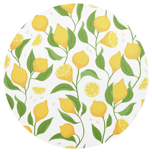 Lemon Slices Fruits Placemats Washable Round Placemats for Dining Table Place Mats Table Mats for Kitchen Heat Resistant Placemats for Dining Room Home Kitchen Indoor Outdoor Placemats Mat