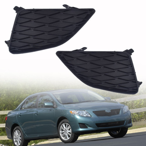 SEBLAFF 2-Pack Fog Light Cover Left and Right Side Replacement for 2009-2010 Corolla 8148202080, TO1038115, 8148102090, TO1039115