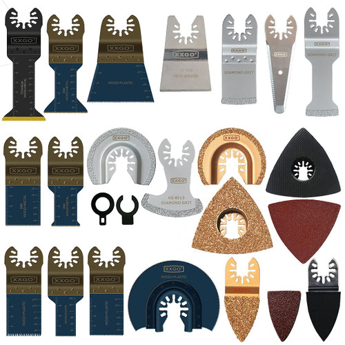 XXGO 120 Pcs Oscillating Multitool Blades Accessories Kits Compatible with Bosch, Chicago, Craftsman, Dremel, Fein, Harbor Freight, Milwaukee, Porter Cable, Ridgid, Ryobi, Rockwell XG1201 XXGO 120 Pcs Oscillating Multitool Blades Accessories Kits Compatible with Bosch, Chicago, Craftsman, Dremel, Fein, Harbor Freight, Milwaukee, Porter Cable, Ridgid, Ryobi, Rockwell XG1201