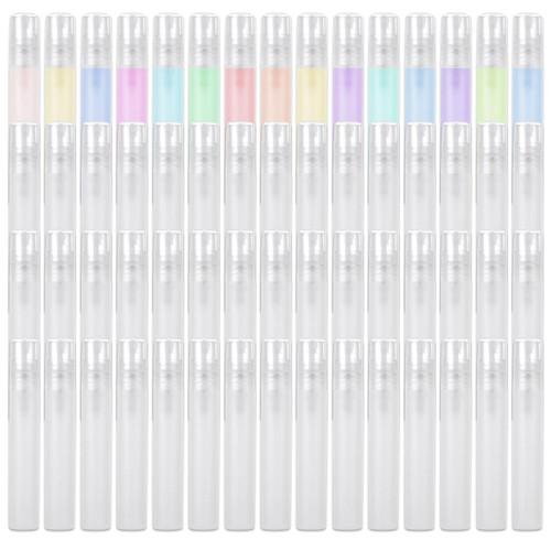 Acrux7 60 Pack 10ml/0.34oz Mini Plastic Spray Bottle, Frosted Plastic Sample Spray Bottles, Small Empty Perfume Atomizer, Refillable Fine Mist Sprayer for Cleaning, Travel, Perfume, Essential Oils