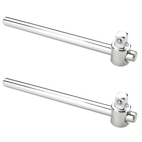 Auniwaig 2Pcs Adjustable T-Handle Socket, 3/8" Drive Sliding Wrench Breaker Bar Hand Tool
