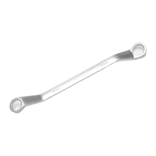 Bettomshin 19mm x 22mm Metric 12 Point Offset Double Box End Wrench Chrome Plated, Cr-V