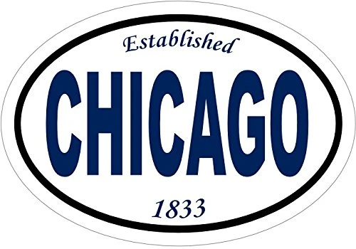 WickedGoodz Established 1833 Chicago Vinyl Window Decal - Chicago Bumper Sticker - Vacation Souvenir Gift