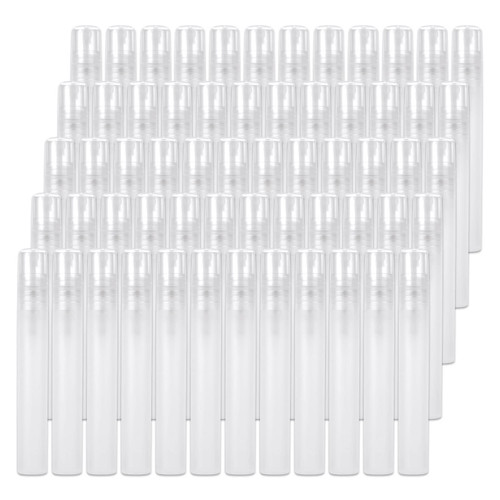 CertBuy 60 Pack Mini Spray Bottles 10ML, Frosted Plastic Perfume Tubes, Empty Fine Mist Sprayer Bottles, Travel Sprayer Bottles for Essential Oil, Perfume, Toner, Cleaning Liquid