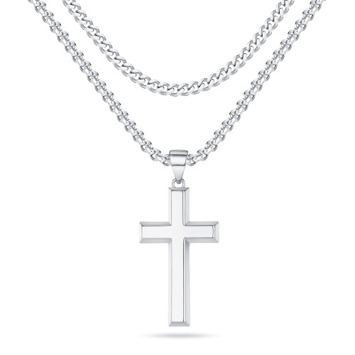 Ailetop Silver Cross Necklace for Men Boys,Stainless Steel Silver Cross Chain Pendant Necklace for Men Boys Mens Chain Necklaces Cross Chain Necklace for Men Jewelry Gifts Box Chain 26 Inches Ailetop Silver Cross Necklace for Men Boys,Stainless Steel Silver Cross Chain Pendant Necklace for Men Boys Mens Chain Necklaces Cross Chain Necklace for Men Jewelry Gifts Box Chain 26 Inches