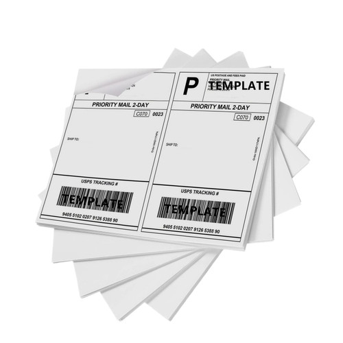 Shipping Label 2 per Sheet /8.5 "x 5.5" Mailing Labels for Laser and Inkjet Printers, Half Page Self Adhesive Sticker Labels for Packages (500 Sheets, 1000 Labels)