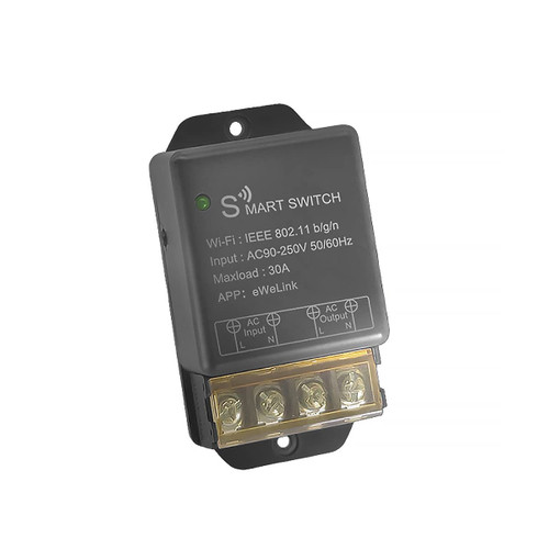 Otcboimo WiFi Wireless Smart Switch Work with Ewelink 30A Wireless Intelligent Relay 2.4Ghz Remote Control Light Home Appliances Lamps Voice Control Switch