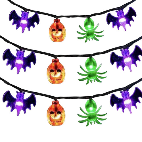 Neroyaner Outdoor Halloween Decorations Halloween Lights 118.11 in. 30 LED Battery Operated Pumpkin Bat Spider Halloween String Lights (Battery Not Included) Neroyaner Outdoor Halloween Decorations Halloween Lights 118.11 in. 30 LED Battery Operated Pumpkin Bat Spider Halloween String Lights (Battery Not Included)
