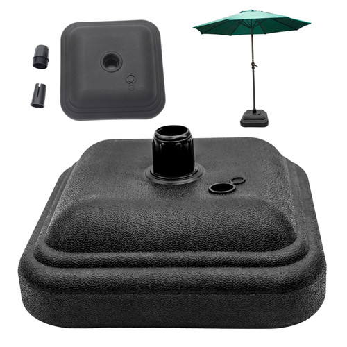 SouiWuzi Square Parasol Base Stand,Mobile Umbrella Base,Heavy Duty Market Stand Water Filled Weights up to 11.5kg Diameter 32-38mm Cantilever Parasol Base for Patio Yard