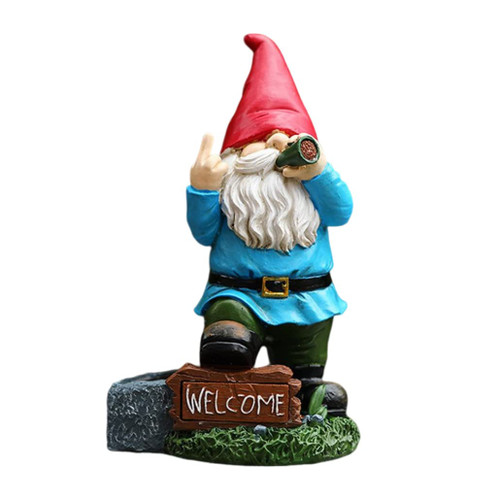 Wedhapy Garden Statues Outdoor,Garden Gnome Statue Solar Decorations,Solar Garden Gnome Ornaments Resin Middle Finger Gnome Figurine Garden Ornaments Decorations for Home Yard Patio Wedhapy Garden Statues Outdoor,Garden Gnome Statue Solar Decorations,Solar Garden Gnome Ornaments Resin Middle Finger Gnome Figurine Garden Ornaments Decorations for Home Yard Patio