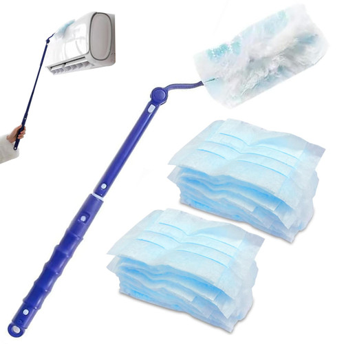 Fluffy Dusters Refills 21PCS Disposable Anti-Static Dusters Refill with Extendable Handles Replacement Dusters for Cleaning Disposable Duster Dusters with Handles Dusters for Cleaning Extendable
