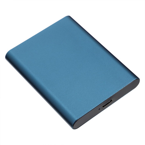 Hemobllo 128GB Portable External SSD - Mini External Solid State Drive USB 3.1 Type C External SSD High-Speed Data Transfer USB C External Hard Drive for PC, Laptop, Phones, Blue