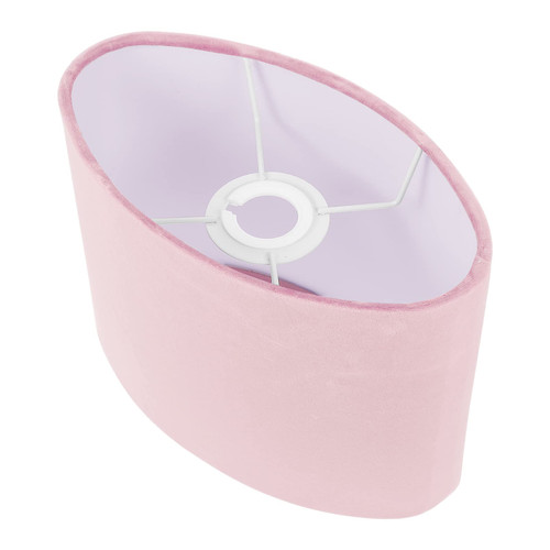 LALAFINA 1pc Oval Lamp Shade Cloth Lampshade E27 Lamp Cover Clip on Lamp Cover Shade Modern Lamp Cover for Table Lamp and Floor Light, Pink Lamp Shade