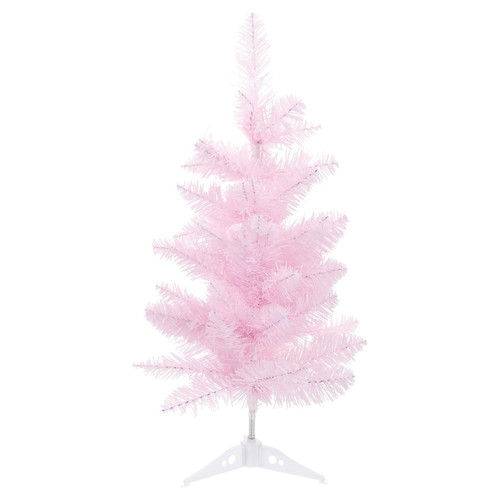 Mini Christmas Tree 1pc Pink Artificial Desk Christmas Tree Decorations, Bottle Brush Trees Christmas Pine Tree Decor for Xmas Holiday Party Home Decor Mini Tabletop Christmas Tree