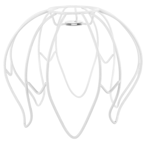 Wire Lampshade Frame Lamp Shade Frame Iron Lamp Shade Ring Support Metal Cage Lamp Guard Diy Flower Shape Lampshade Frames Industrial Pendant Light Cover for Ceiling Table Lamp
