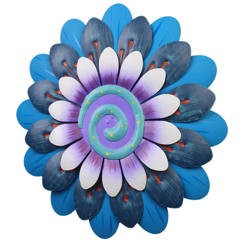 Angoily Metal Sunflower Wall Decor Flower Wall Art Sculptures Daisy Flower Wall Hanging for Indoor Outdoor Home Bedroom Living Room Office Porch Patio Garden Fence Blue Angoily Metal Sunflower Wall Decor Flower Wall Art Sculptures Daisy Flower Wall Hanging for Indoor Outdoor Home Bedroom Living Room Office Porch Patio Garden Fence Blue