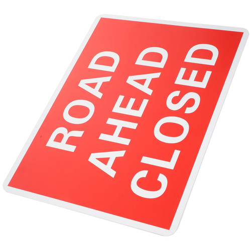 SOLUSTRE Road Closed Sign Plastic Traffic Warning Signs 40x30 Cm Caution Danger Sign Weather Proof Safety Sign Security Warning Notice Sign
