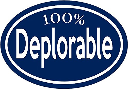 WickedGoodz Blue Vinyl 100% Deplorable Decal - Conservative Bumper Sticker - Perfect Political Gift