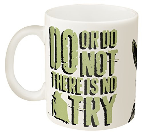 Zak Designs SWRA-8510 Star Wars Coffee Mugs, Medium Ceramic, Ep4 Yoda M