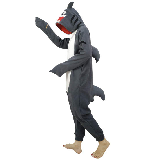 dressfan Shark Onesie Costume Cosplay Costume Animal Red Mouth Shark Pajamas Unisex Adult One Piece Pajamas Grey dressfan Shark Onesie Costume Cosplay Costume Animal Red Mouth Shark Pajamas Unisex Adult One Piece Pajamas Grey