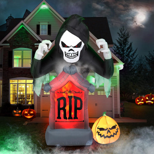 7.5 FT Halloween Inflatable Pumpkin Ghost Decoration EBANKU Tombstones Outdoor Inflatable with Build-in LEDs Lamp Blows Up Halloween Decoration for Yard, Garden, Lawn 7.5 FT Halloween Inflatable Pumpkin Ghost Decoration EBANKU Tombstones Outdoor Inflatable with Build-in LEDs Lamp Blows Up Halloween Decoration for Yard, Garden, Lawn