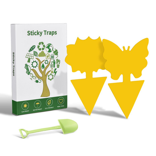Fruit Fly Sticky Traps, Yellow Gnat Sticky Trap for Indoor Outdoor, Gnat Sticky Traps Flying Catcher for Plant Garden House 24PCS Fruit Fly Sticky Traps, Yellow Gnat Sticky Trap for Indoor Outdoor, Gnat Sticky Traps Flying Catcher for Plant Garden House 24PCS