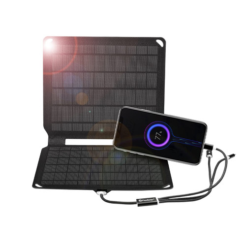 10W Small 5V USB Foldable Solar Panels Chargers Power Emergency Monocrystalline ETFE Panels IP67 Waterproof Camping Hiking Backpacking for Phones Power Banks Tablets Flashilight Fans