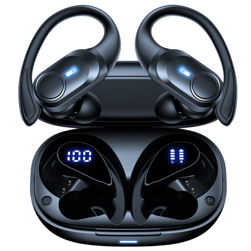 Wireless Earbuds Bluetooth Headphones 70hrs Playback Ear Buds IPX7 Waterproof with Wireless Charging Case & Dual Power Display Over-Ear Stereo Bass Earphones with Earhooks for Sports/Workout/Running Wireless Earbuds Bluetooth Headphones 70hrs Playback Ear Buds IPX7 Waterproof with Wireless Charging Case & Dual Power Display Over-Ear Stereo Bass Earphones with Earhooks for Sports/Workout/Running