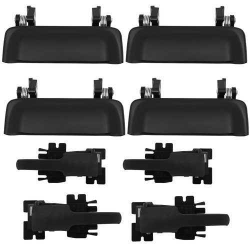 LUJUNTEC Exterior Interior Door Handles,Front Rear Door Handles Driver Left Passenger Right Side,Replacement for 1998-2001 for Ford for Explorer,8pcs Black Handles Replace
