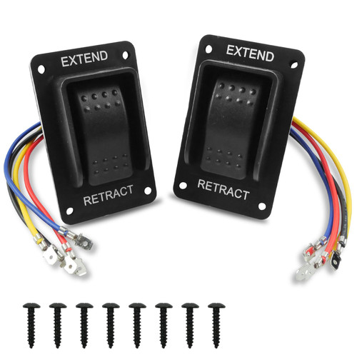 387874 Power Stabilizer Switch with Harness, 12V Extend Retract Jack Switch Fit for RV Stabilizer Jacks, 2Pack