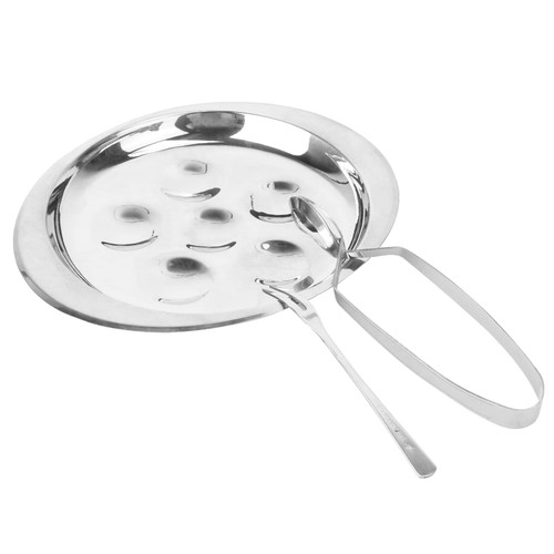 DOITOOL 6 Holes Escargot Baking Dish - 1PC Stainless Steel Escargot Plate with Escargot Tongs and Seafood Forks - 8inch Serving Dishes Escargot Dish for Escargot, Snails, Seafood DOITOOL 6 Holes Escargot Baking Dish - 1PC Stainless Steel Escargot Plate with Escargot Tongs and Seafood Forks - 8inch Serving Dishes Escargot Dish for Escargot, Snails, Seafood