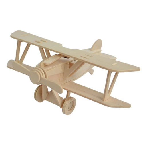 TOYANDONA 1 Pack Wooden DIY Crafts Plane, Mini Assemble Painting Airplane Model Toys Wood 3D Puzzles Construction Kits for Kids School Craft Decor Projects