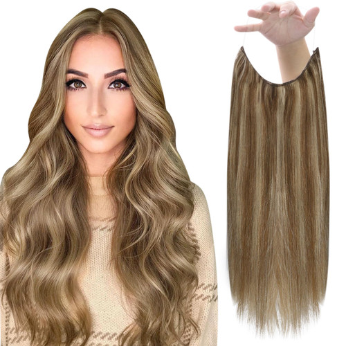 Fshine Wire Hair Extensions Brown Highlights Invisible Wire Hair Extensions Real Human Hair Medium Brown Mix Honey Blonde Real Human Hair Wire Extensions Fashion Hairpiece 12inch 70g Fshine Wire Hair Extensions Brown Highlights Invisible Wire Hair Extensions Real Human Hair Medium Brown Mix Honey Blonde Real Human Hair Wire Extensions Fashion Hairpiece 12inch 70g
