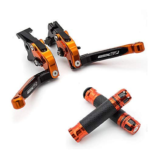 FXCNC CNC Aluminum Folding Extendable Adjustable Brake Clutch Levers compatible with GSXR600 1997-2003, GSXR750 1996-2003, GSXR1000 2001-2004,GSX250R 2016-2019