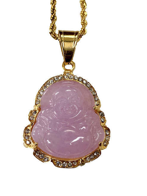 Iced Laughing Buddha Purple Jade Pendant Necklace Rope Chain Genuine Certified Grade A Jadeite Jade Hand Crafted, Jade Necklace, 14k Gold Filled Laughing Jade Buddha Necklace, Silver Jade Medallion, Fast Prime Shipping (24" Necklace) Iced Laughing Buddha Purple Jade Pendant Necklace Rope Chain Genuine Certified Grade A Jadeite Jade Hand Crafted, Jade Necklace, 14k Gold Filled Laughing Jade Buddha Necklace, Silver Jade Medallion, Fast Prime Shipping (24" Necklace)