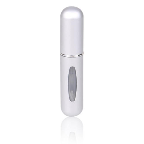ROSARDEN Travel Mini Perfume Refillable Atomizer, Portable Perfume Spray Container Bottle, Travel Perfume Scent Pump Case Fragrance Empty Spray Bottle for Traveling and Outgoing 5ml (Silver)