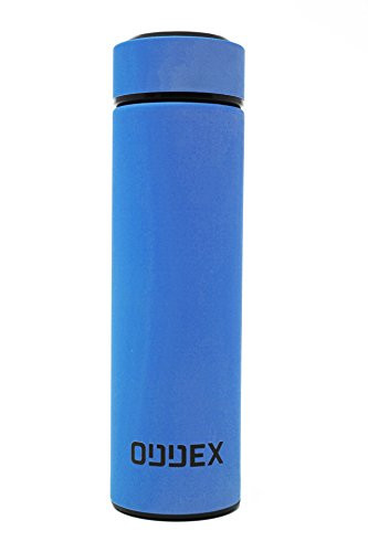 Double Wall Vacuum Insulated Food Grade Leak Proof Stainless Steel Water Bottle, Tumbler, Mug, Thermos, Flask | Perfect for Hot or Cold Beverages | Coffee, Tea, Water | 500 ml / 17oz (Blue)