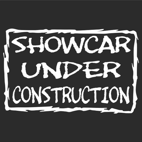 JINTORA Sticker - Decal - JDM - Die Cut - Showcar Under Construction - 157x99 mm - JDM - Die Cut - Car - Truck - Bus - Window - Laptop - Coach - Rear Window - White