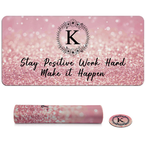 Large Mouse Pad, XXL Big Extended Gaming Mouse Pad,Desk Mat with Coaster and Stitched Edges Mousepad for Gaming Keyboard Computer and Laptop for Office & Home, 31.5'' x15.6'' -Letter K