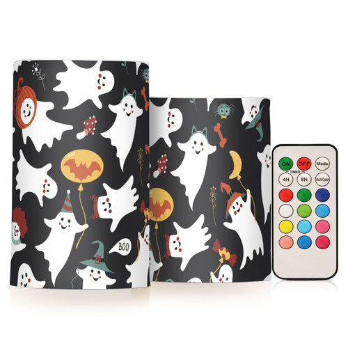 Cute Halloween LED Candles Flameless Set of 2 Flameless Tealight Candles Light Candles Operated Candles Spa Wedding Table Decor