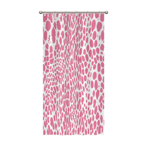 36x72 Inch Shower Curtains Pink Burgundy Cheetah Leopard Print Animal Skin Pattern Waterproof Fabric Shower Curtain Polyester Fabric with Hooks, Bathroom Curtain Decor, Shower Curtain Sets