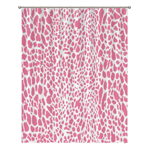 Shower Curtain Pink Burgundy Cheetah Leopard Print Animal Skin Pattern Fabric Shower Curtain Liner Waterproof Bathtubs Decor with Hooks for Bathroom Decoration Bathroom Curtains 72x92 Inch