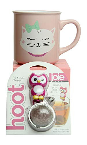 Cat Coffee Mug and Joie Tea Cup Infuser
