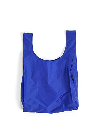 BAGGU Standard Reusable Shopping Bag, Eco-friendly Ripstop Nylon Foldable Grocery Tote, Cobalt (2018)